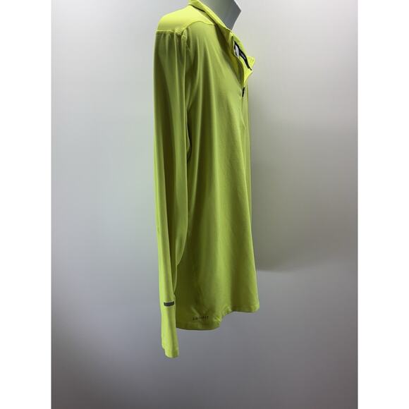 Nike Running 1/4 Zip Jacket Sweatshirt Dri Fit Neon Athletic Mens Sz XL Stains - Picture 6 of 11